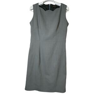 Yaly Couture Gray Sleeveless Sheath Dress Career Work Women's Size Medium M USED
